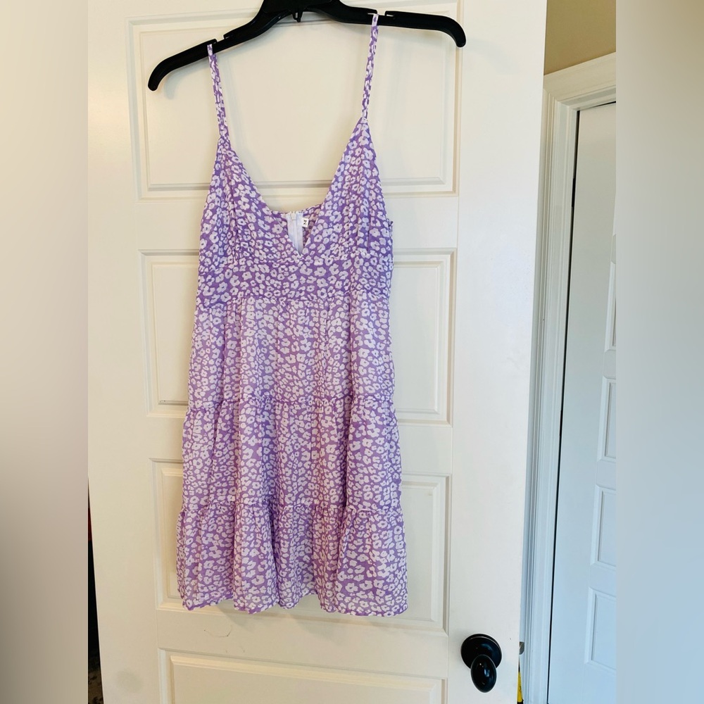 SHEIN Purple Leopard Print Sundress